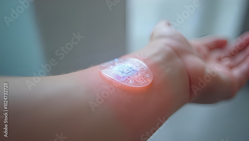 Connected Skin Patch with Web-Like Circuit Pattern