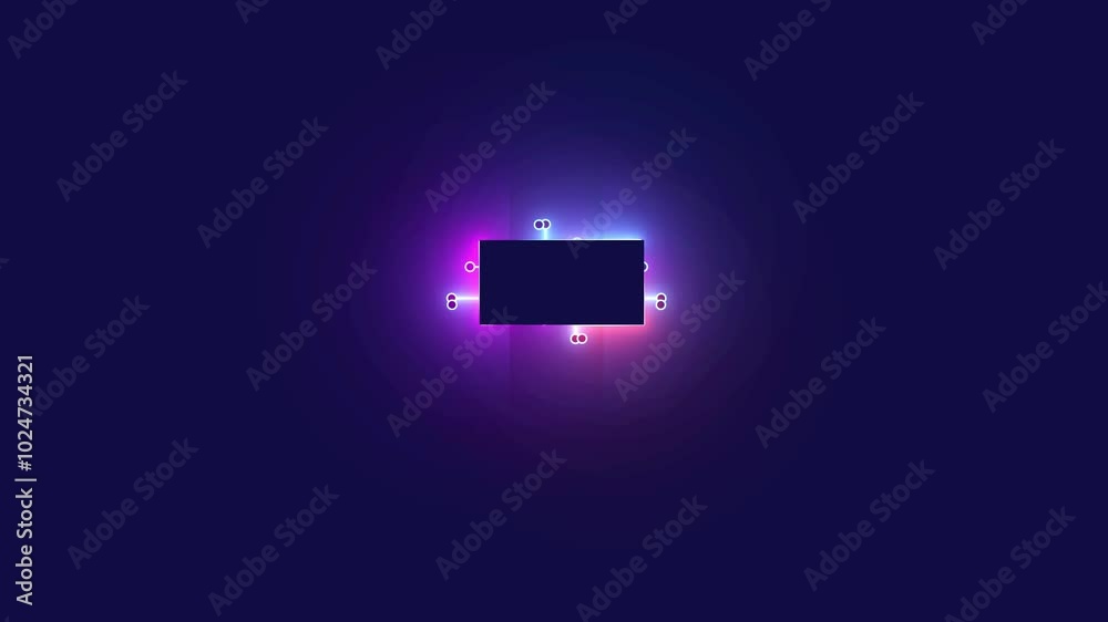 Futuristic Digital Circuit, abstract computer technology in black background. Futuristic Digital Circuit.