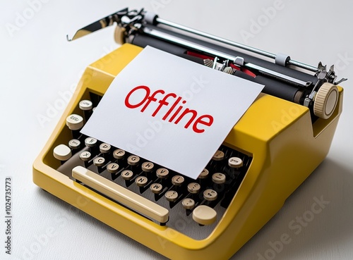 Yellow Typewriter With 