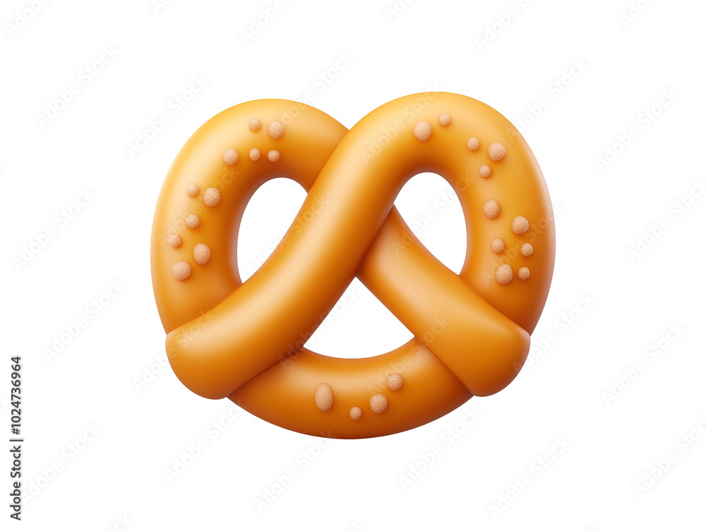 Pretzel 3d icon isolated on transparent or white background, png Pretzel 3d icon isolated on transparent or white background, png