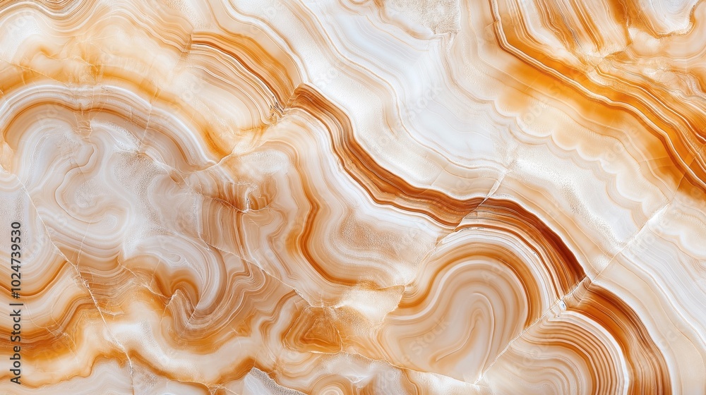 Close-up of a natural stone surface featuring orange and white swirling patterns with smooth, flowing textures and intricate veining. Close-up of a natural stone surface featuring orange and white swirling patterns with smooth, flowing textures and intricate veining.
