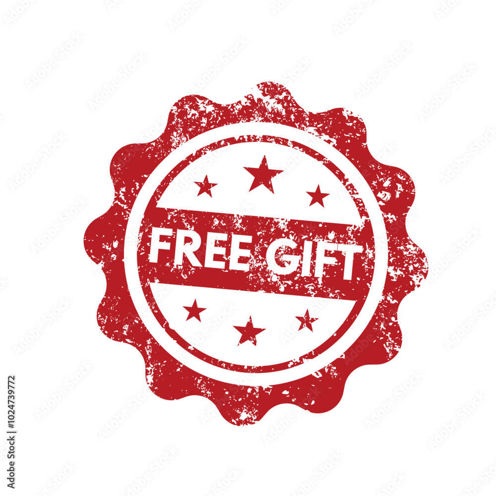 free gift red rubber stamp in grunge effect free gift red rubber stamp in grunge effect