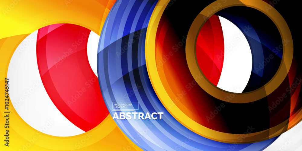 Bright colorful circles with light effects. Abstract background Bright colorful circles with light effects. Abstract background