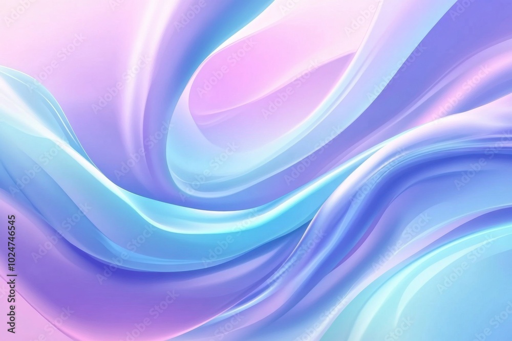 Naklejka premium Fluid shapes and soft colors create abstract background that evokes sense of calm and tranquility. harmonious blend of pastel hues enhances visual appeal