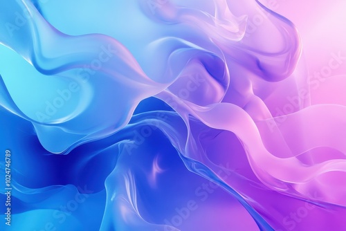 Wallpaper Mural Soft blue and purple abstract background with flowing shapes and smooth textures, creating serene and calming atmosphere. Ideal for various design projects Torontodigital.ca