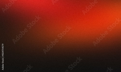 Red orange dark abstract color gradient grainy backdrop design, vibrant colorful with smooth noise gradient, bright, shine, glowing, noise texture effect banner or poster