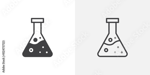 Flask icon isolated on the white background.