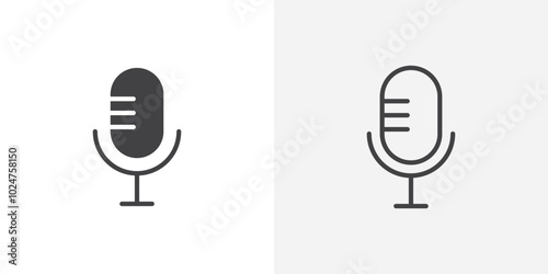 Microphone icon isolated on the white background.