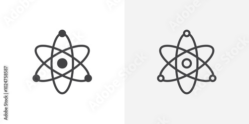 Physics icon isolated on the white background.