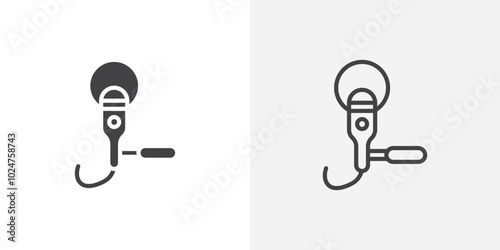 Polisher icon isolated on the white background.