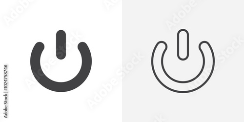 Power button icon isolated on the white background.