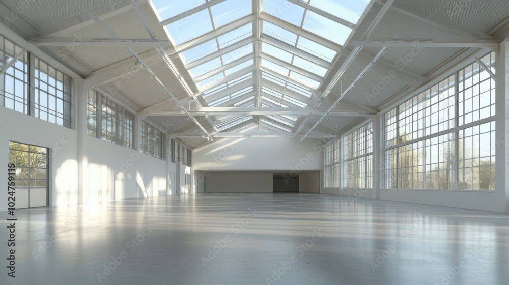 Empty Warehouse Interior. Empty Warehouse Interior.