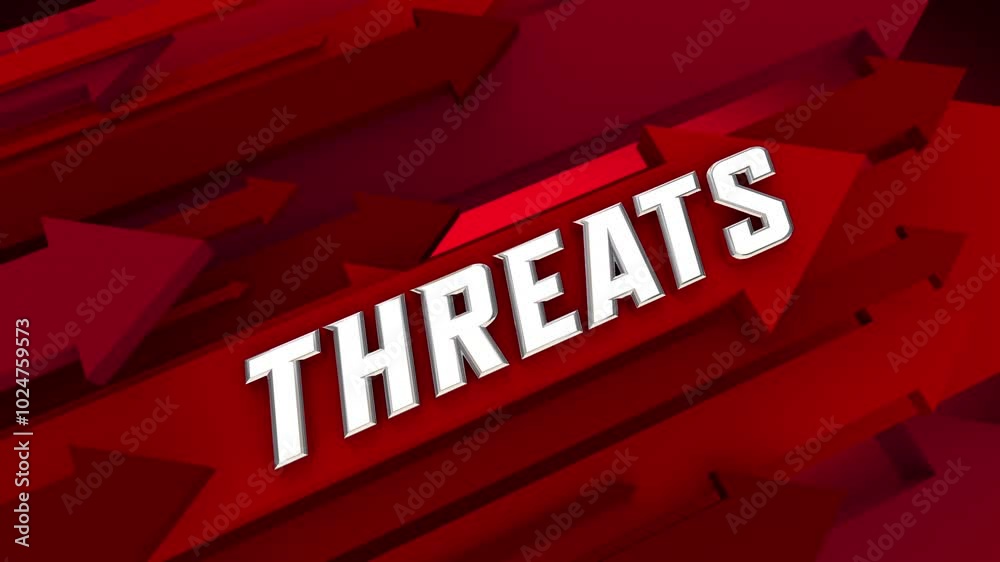 Threats Rising Increase Red Arrows Up Danger Warning More Risks 3d Animation Threats Rising Increase Red Arrows Up Danger Warning More Risks 3d Animation