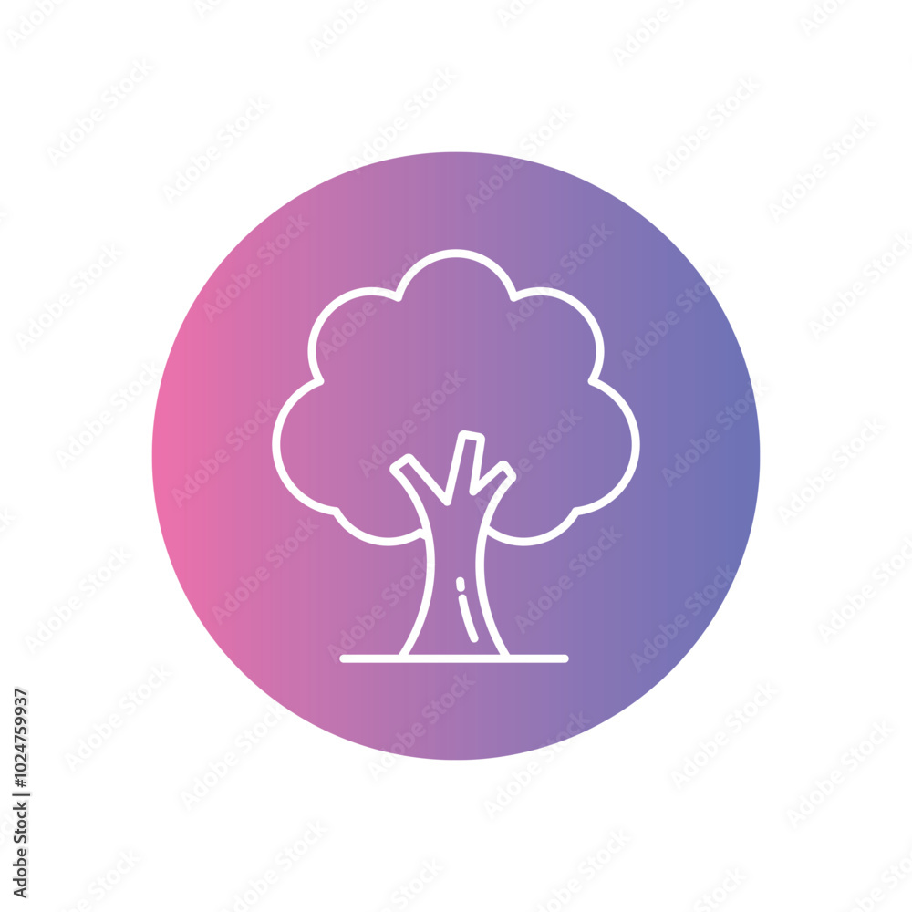 Oak Tree vector icons stock illustration Oak Tree vector icons stock illustration