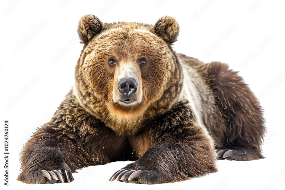 Mighty brown bear on transparent background: majestic creature of wild nature. Mighty brown bear on transparent background: majestic creature of wild nature.