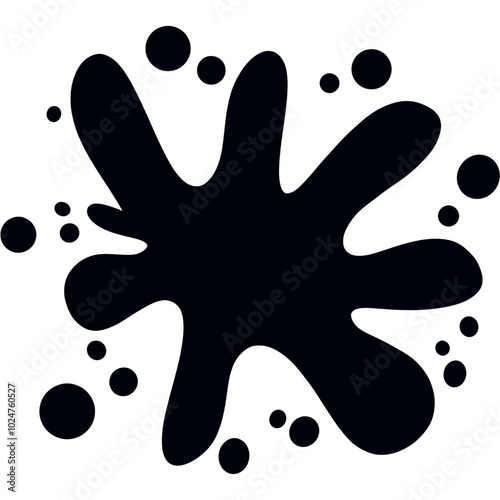 Ink droplets disperse