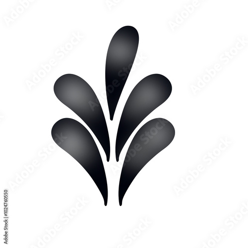 Ink droplets disperse