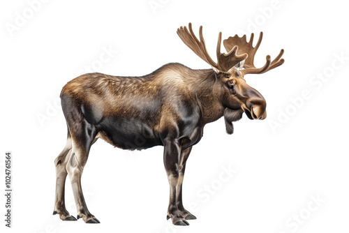 Wallpaper Mural Majestic moose on transparent background: big deer with antlers. Torontodigital.ca