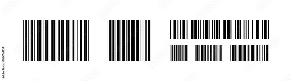 EAN-13 barcode. Supermarket scan code bars label set. Vector illustration. EAN-13 barcode. Supermarket scan code bars label set. Vector illustration.