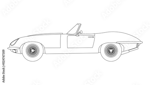 Jaguar E-type convertible 
Classic British cabriolet 