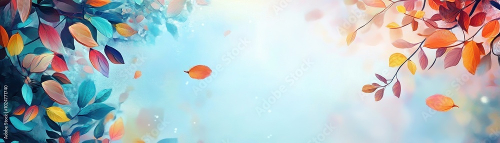 Enchanted Autumn Leaves: A Vibrant Nature Scene Enchanted Autumn Leaves: A Vibrant Nature Scene