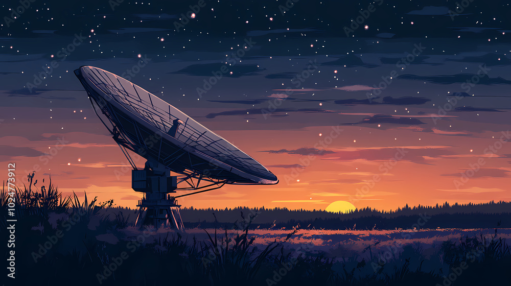 Vector illustration of a satellite dish Vector illustration of a satellite dish