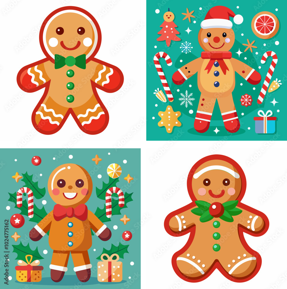 Fototapeta premium Christmas, gingerbread, cookie, decor, sugar, sweet, sweets, pastry, gingerbread man, treat, christmas, food, ginger, holiday, biscuit, xmas, baked, decoration, dessert, cookies, celebration, snack, i