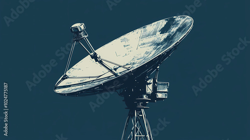 Vector illustration of a satellite dish