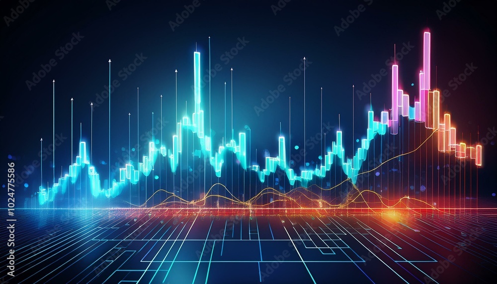 stock market or forex trading graph in futuristic concept stock market or forex trading graph in futuristic concept
