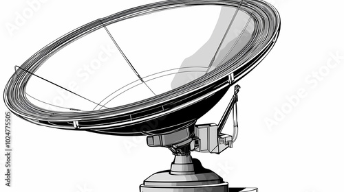 Vector illustration of a satellite dish