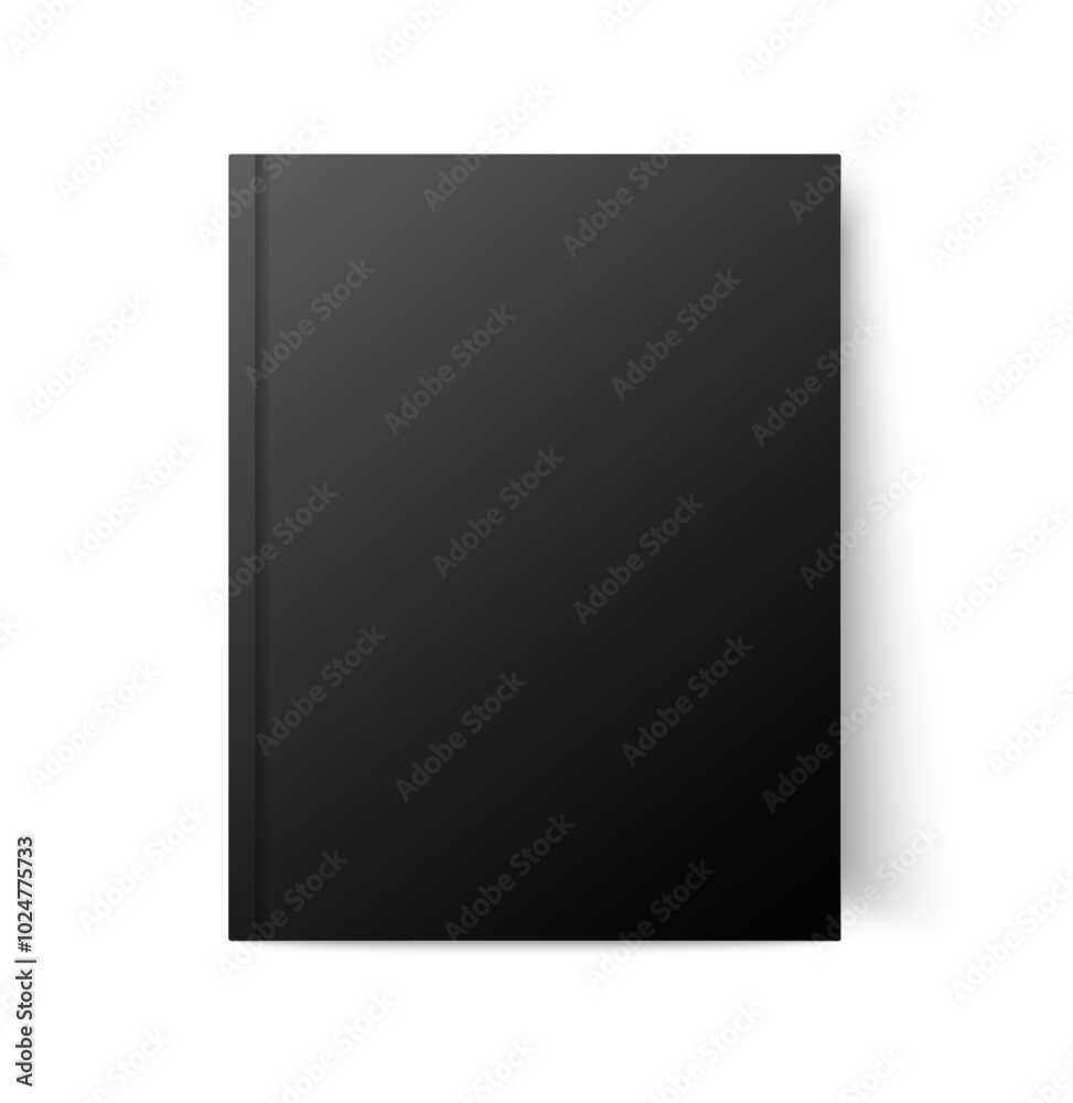 Book cover mockup. Black template for hardcover or softcover of literature. Clean mockup or closeup of front page. Book cover mockup. Black template for hardcover or softcover of literature. Clean mockup or closeup of front page.