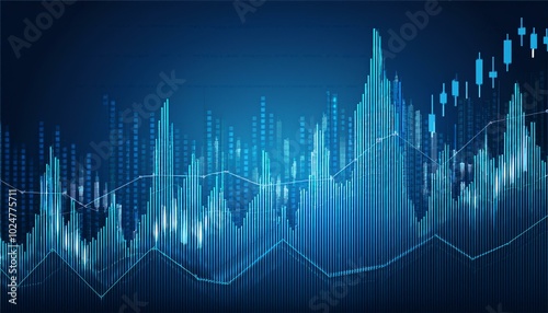 stock market or forex trading graph in graphic concept suitable for financial investment or economic trends business idea and all art work design abstract finance background illustration