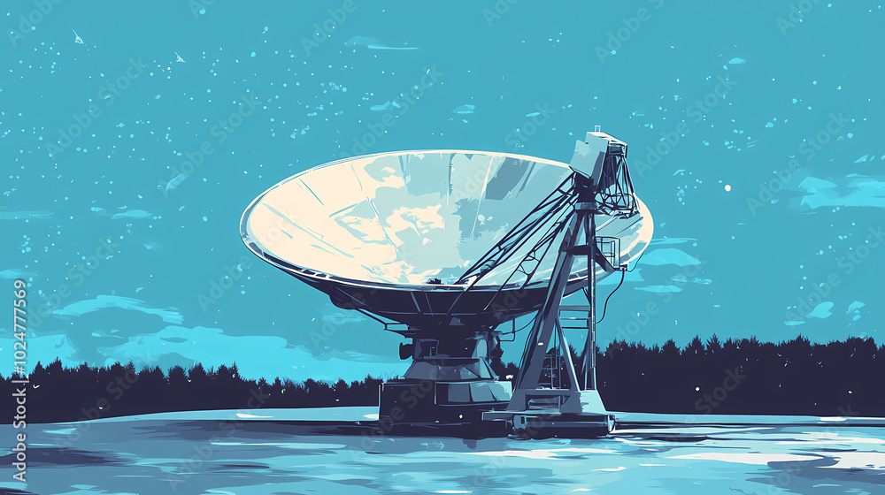 Vector illustration of a satellite dish Vector illustration of a satellite dish