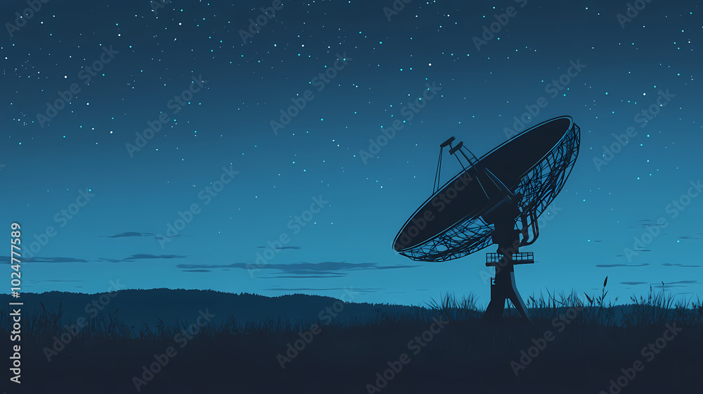 Vector illustration of a satellite dish Vector illustration of a satellite dish