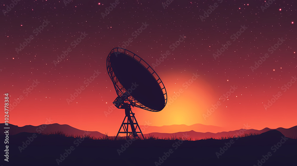 Vector illustration of a satellite dish Vector illustration of a satellite dish