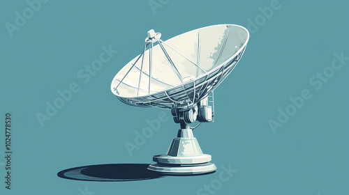 Vector illustration of a satellite dish