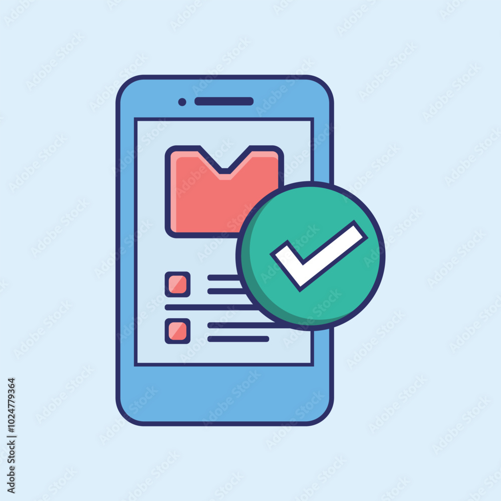 Vector Flat design of Smartphone Interface, Art & Illustration