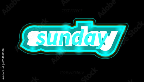 sunday text effect