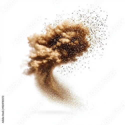 Wallpaper Mural Dust cloud dispersion, white isolate background Torontodigital.ca