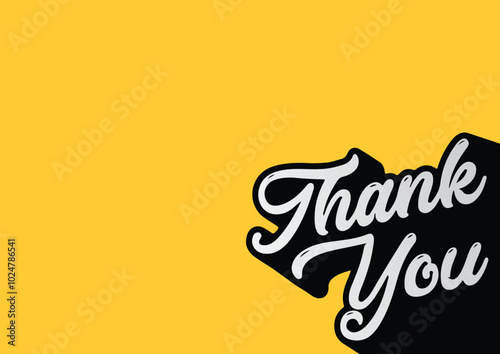 Thank You Text Retro Speech Bubble Banner Design Vector Illustration