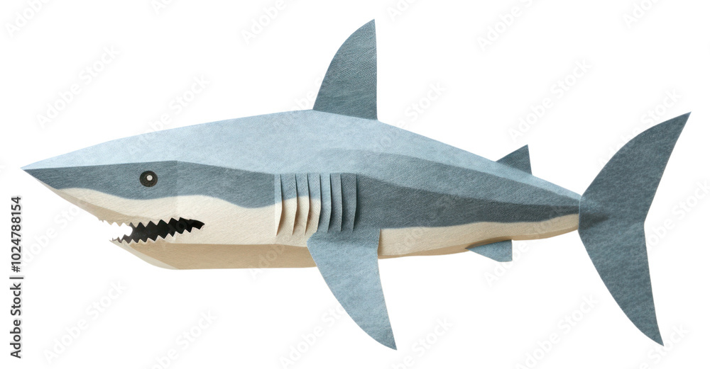 Obraz premium PNG Shark animal paper fish.
