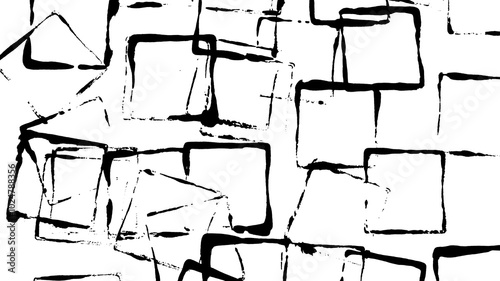 Square Outline Right Angle Print Making Hand Painted Pattern Texture Background