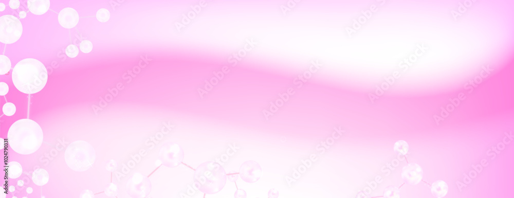 Hyaluronic acid and Niacinamide hair and skin solutions ad, pink collagen serum drop with cosmetic advertising background ready to use, illustration vector. Hyaluronic acid and Niacinamide hair and skin solutions ad, pink collagen serum drop with cosmetic advertising background ready to use, illustration vector.