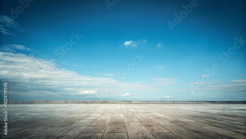 Wallpaper Mural A Wide Open Expanse of Concrete, Bathed in the Warmth of a Sunny Day, Presenting a Blank Canvas for Imagination and Possibilities Torontodigital.ca