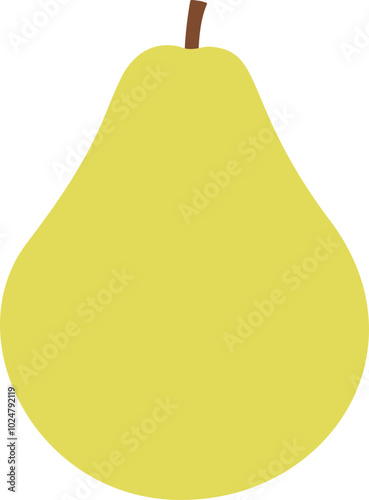 Whole pear icon vector.
Whole fresh pear flat icon vector.