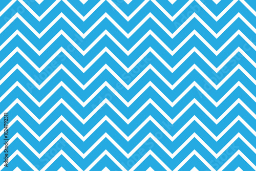 Blue chevron pattern . Zigzag chevron pattern . Zigzag background . Vector illustration