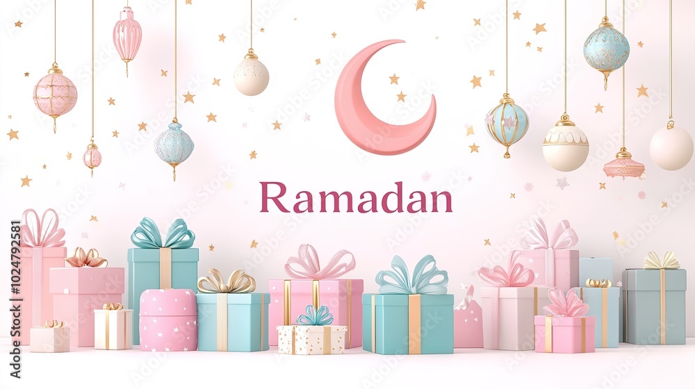 Holy Ramadan Kareem moon. Month of fasting for Muslims.illustration Holy Ramadan Kareem moon. Month of fasting for Muslims.illustration