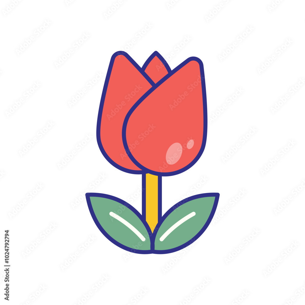 Tulip vector icons stock illustration Tulip vector icons stock illustration