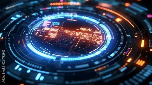 Wallpaper Mural Futuristic Tech Interface Torontodigital.ca