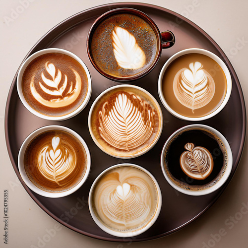 A Vibrant Display of Coffee Brews